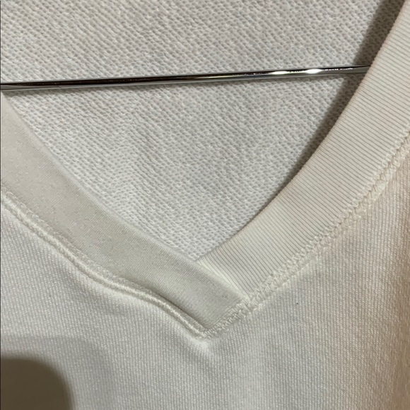 White V-Neck Sweatshirt - Picture 3 of 8